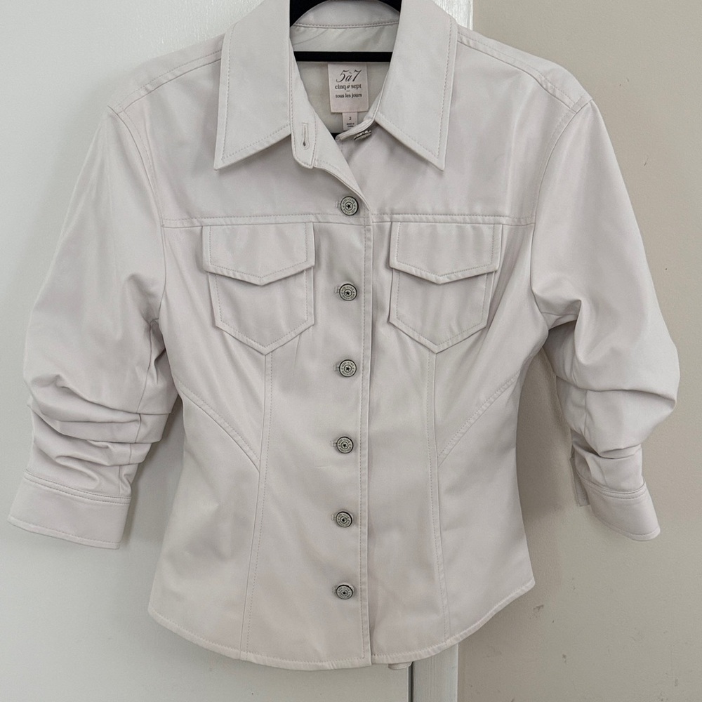 Cinq à Sept white Button-Up Jacket